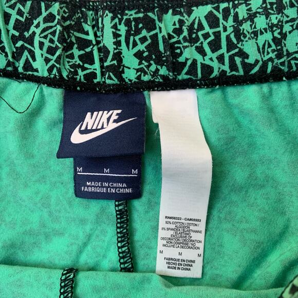 Nike Green & Black Cotton High Rise Capri Leggings Women's Medium - Picture 10 of 10